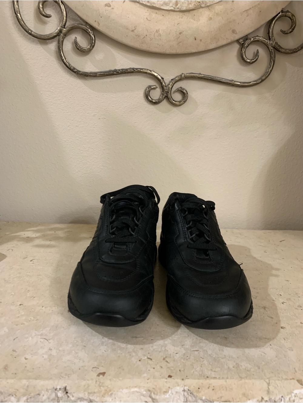 SAS Men's Leather  Black Lace-Up Sneakers